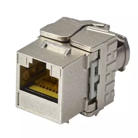 Category 5e - Shielded Super Cat 5e Component-Rated 180˚Keystone Jack